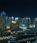 Dubai Marina at night — UAE — MAMS Infra