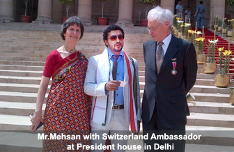With Switzerland Ambassador — President House, New Delhi — MAMS Infra